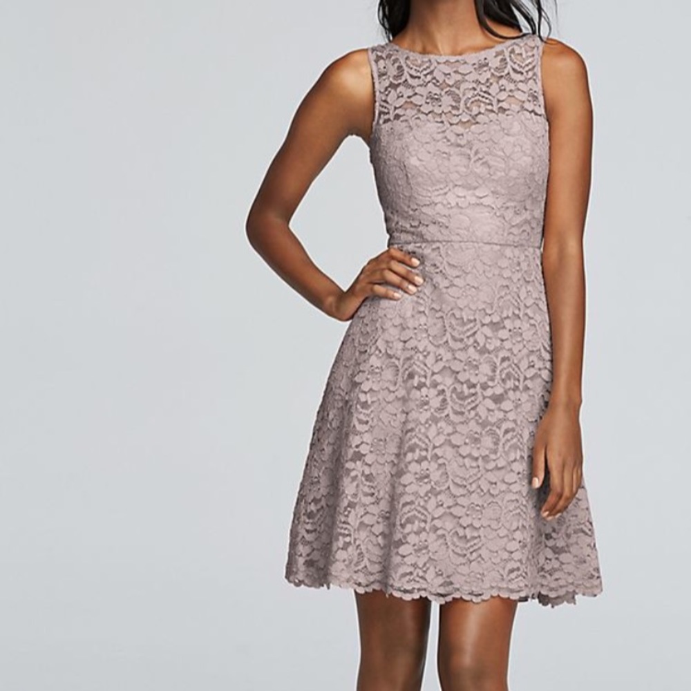 David’s bridal cameo lace bridesmaid dress!